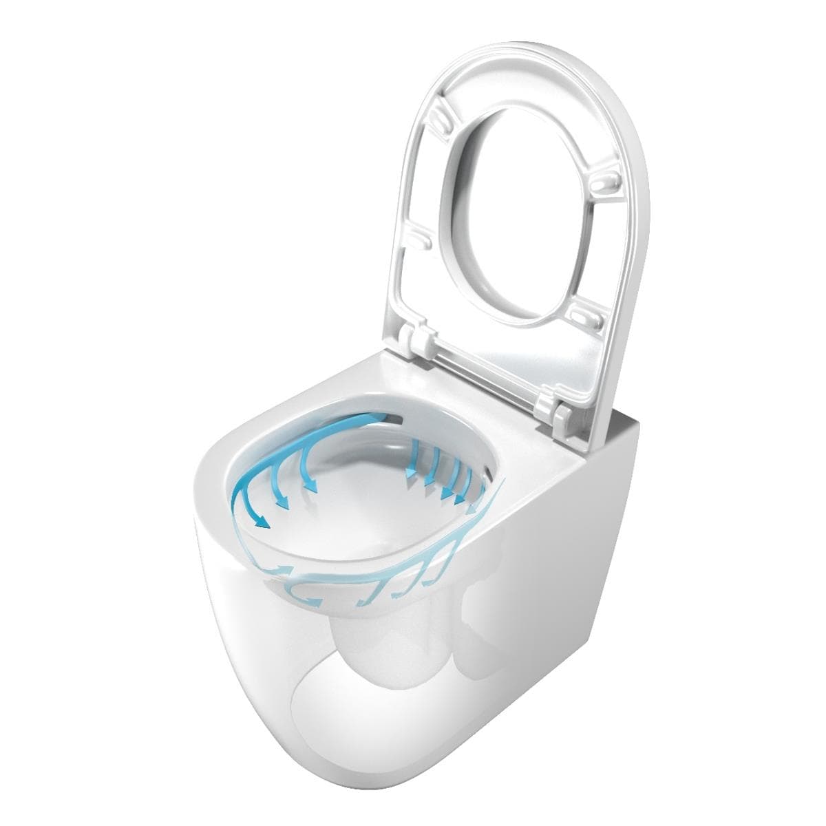 Saneux Back To Wall Toilet Saneux Uni Back to Wall Rimless Toilet with Soft Close Seat