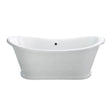 Burlington Roll Top and Slipper Freestanding Bath 1650 x 700 Burlington Admiral Oval Freestanding Bath in Gloss White