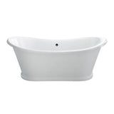 Burlington Roll Top and Slipper Freestanding Bath 1650 x 700 Burlington Admiral Oval Freestanding Bath in Gloss White