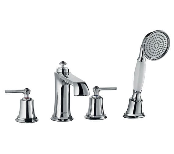 Flova Bath Mixer Flova Liberty 4 Hole Bath and Shower Mixer Tap with Shower Set