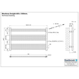 Eastbrook Wendover Straight Heated Towel Rail in Chrome
