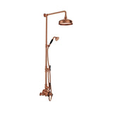 Vado Exposed Shower Set Brushed Bronze/Black Booth & Co. Axbridge Exposed 2 Outlet Shower Set with Fixed Shower Head and Handset