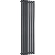 Aquarius Bathrooms Column Radiator 1600 x420mm Aquarius Athens Single Vertical Column Radiator in Anthracite