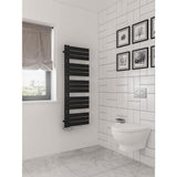 Eastbrook Helmsley Straight Vertical Designer Towel Rail in Matt Black