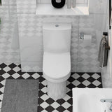 Imex Close Coupled Toilet Imex Alma Comfort Height Open Back Close Coupled Rimless Toilet with Soft Close Seat