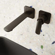 Clearwater Wall Mounted Basin Tap Matt Black Clearwater Huck Wall Mounted 2 Hole Basin Mixer Tap
