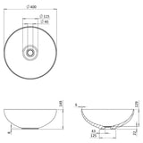 Crosswater Countertop Basin Crosswater Circus Round 400mm Countertop Basin in White