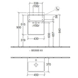 Villeroy & Boch Wall Mounted Vanity Unit Villeroy & Boch Arto Wall Mounted 450mm One Drawer Vanity Unit with Basin