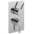 Sagittarius Concealed Shower Valve Chrome Sagittarius Ergo Lever 2 Outlet, 2 Handle Concealed Thermostatic Shower Valve