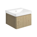Aquarius Wall Mounted Vanity Unit 500mm Aquarius Corinthe Wall Mounted Vanity Unit  with Basin in Textured Oak