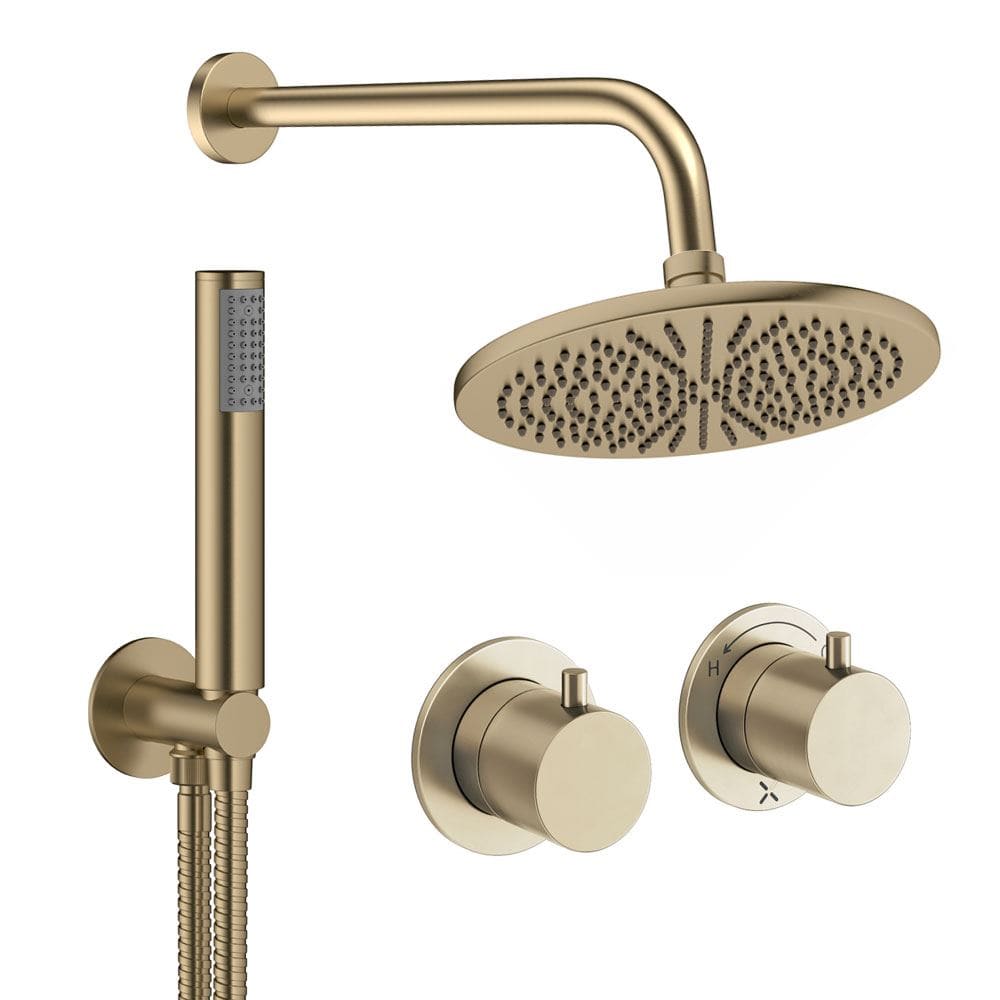 UK Bathroom Store Concealed Shower Set Crosswater Module Shower Set 1 with Fixed Head and Pencil Handset