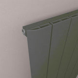Eastbrook Panel Radiator Eastbrook Peretti Straight Vertical Aluminium Radiator in Matt Anthracite