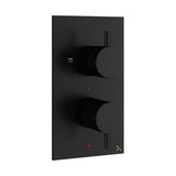 Crosswater Concealed Shower Valve Crosswater MPRO 2 Outlet, 2 Handle Portrait Concealed Thermostatic Shower Valve (Shower/Handset)
