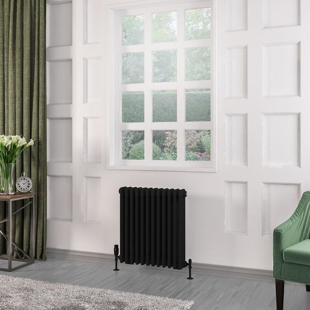 Eastbrook 600 x 563 / Central Heating Eastbrook Rivassa Traditional 3 Column Radiator in Matt Black