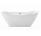 Heritage Modern Freestanding Bath Heritage Edvin Double Ended Acrylic Freestanding Bath - 1750mm x 745mm - White