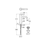 Roca Mono Basin Tap Roca Ona Medium Height Basin Mixer Tap with Click Clack Waste and Cold Start