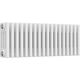 Aquarius Bathrooms Column Radiator 300mm x 830mm Aquarius Foundry Horizontal 4 Column Radiator in White