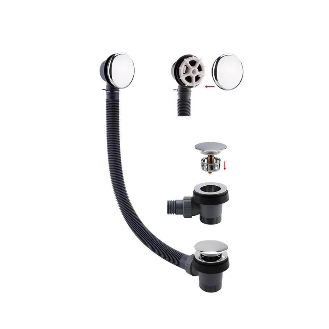 Aquarius Bathrooms Bath Shower Mixer Aquarius Hydro Complete Bath Brassware Pack with Basin Mixer, Bath and Shower Mixer