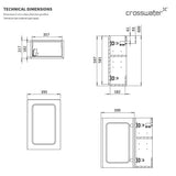 Crosswater Cloakroom Vanity Unit Crosswater Alo Single Door Wall Mounted 400mm Cloakroom Vanity Unit with Basin