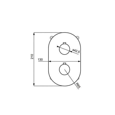 Roca Concealed Shower Valave Roca Splash-T 1 Outlet, 2 Handle Concealed Thermostatic Shower Valve