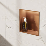 Crosswater Shower Niche Brushed Bronze Crosswater Square Shower Niche with LED - 305 x 305 x 120mm