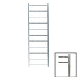 JIS Ladder Rail Polished Chrome / Electric Only with Cylindrical Adjustable Element JIS Sussex Ardingly Vertical Stainless Steel Heated Towel Rail