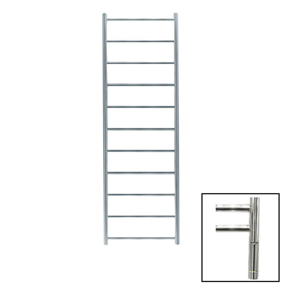JIS Ladder Rail Polished Chrome / Electric Only with Cylindrical Adjustable Element JIS Sussex Ardingly Vertical Stainless Steel Heated Towel Rail