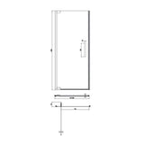 Crosswater Hinged Shower Door Crosswater Asura 8mm Hinged Shower Door