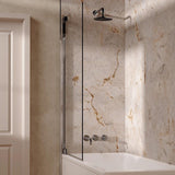 UK Bathroom Store Concealed Shower Set Chrome / Wall Arm / 200mm Crosswater Module Shower Set 3 with Fixed Overhead Shower and Bath Spout