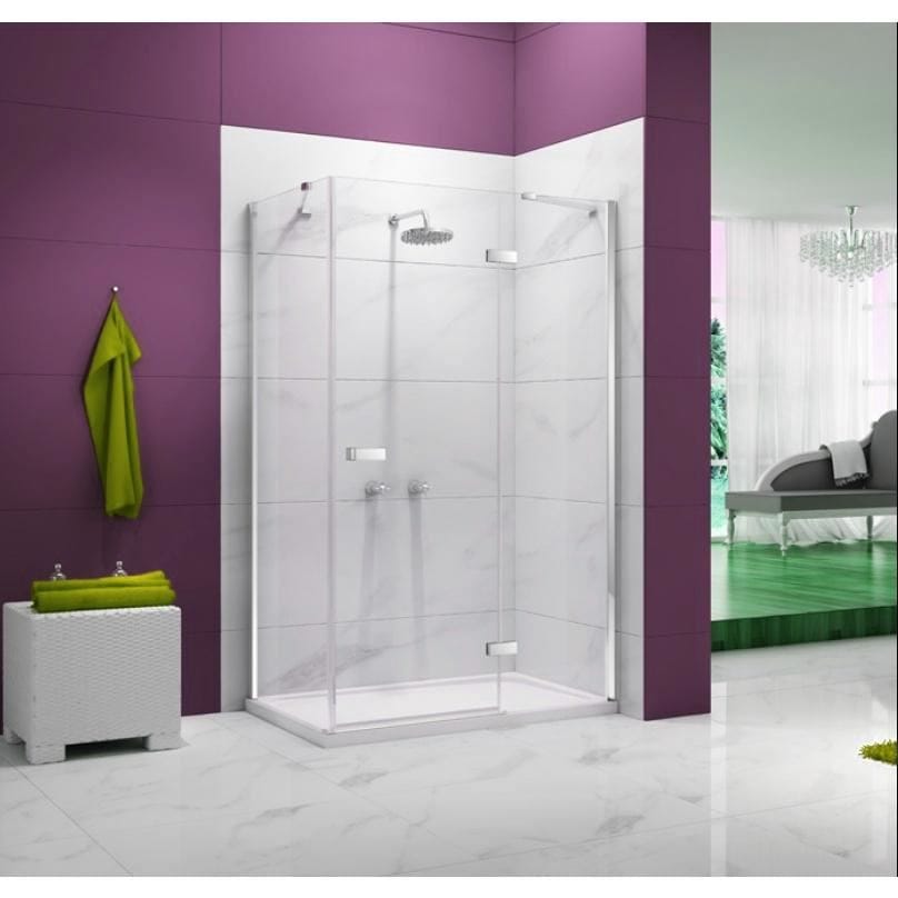 Merlyn Ionic Essence Frameless Hinged Shower Door and Inline Panel