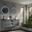 HiB Illuminated Mirror 600mm / Black HiB Solstice Round LED Illuminated Mirror