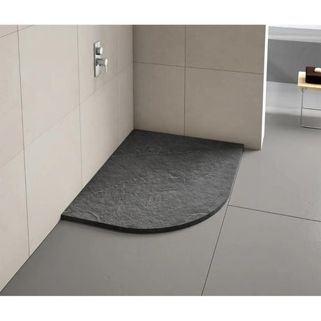 Merlyn Offset Quadrant Shower Tray Graphite Slate Black / 1000 x 800 Left Hand Merlyn Truestone Offset Quadrant Shower Tray