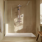 Ideal Standard Exposed Shower Set Ideal Standard Ceratherm ALU+ Exposed Shower Valve Set with Fixed Riser, Showerhead, Handset and Shelves