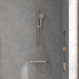 Villeroy & Boch Shower Riser Rail Brushed Nickel Villeroy & Boch Verve Riser Rail Shower Kit with Three Function Handset