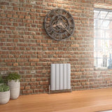 Eastbrook Panel Radiator 600 x 470 / Electric Only Eastbrook Guardia Straight Horizontal Aluminium in Matt Grey