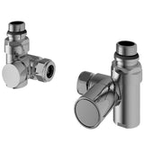 Eastbrook Radiator Valve Chrome Eastbrook Corner Manual Duel Fuel Radiator Valve (Pair)