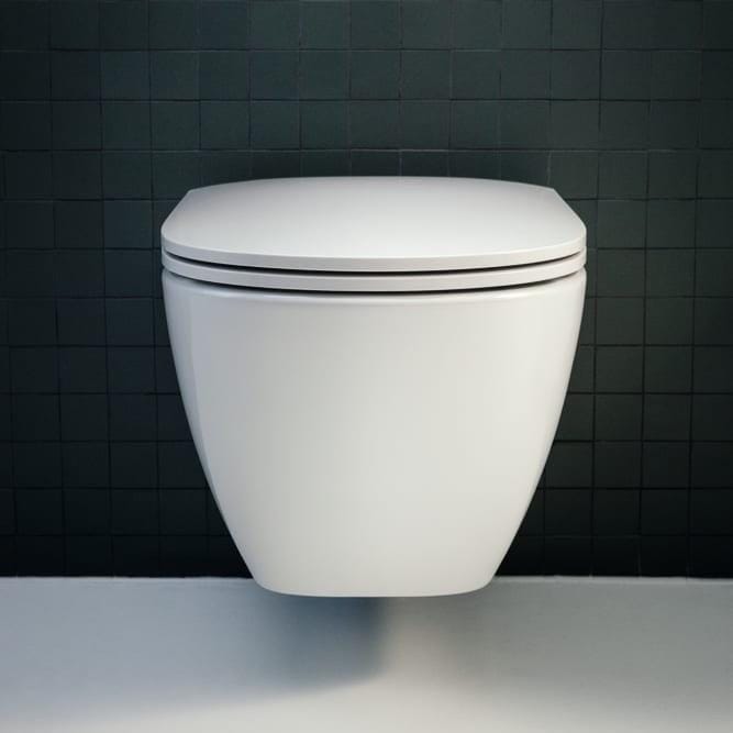 Laufen Wall Hung Toilet Laufen Lua Rimless Wall Hung Toilet with Soft Close Seat