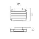 Vado Basket Vado Small Rectangular Soap Basket in Chrome