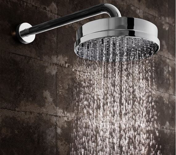 Crosswater Fixed Shower Head Crosswater MPRO Industrial 8" Fixed Round Shower Head in Chrome