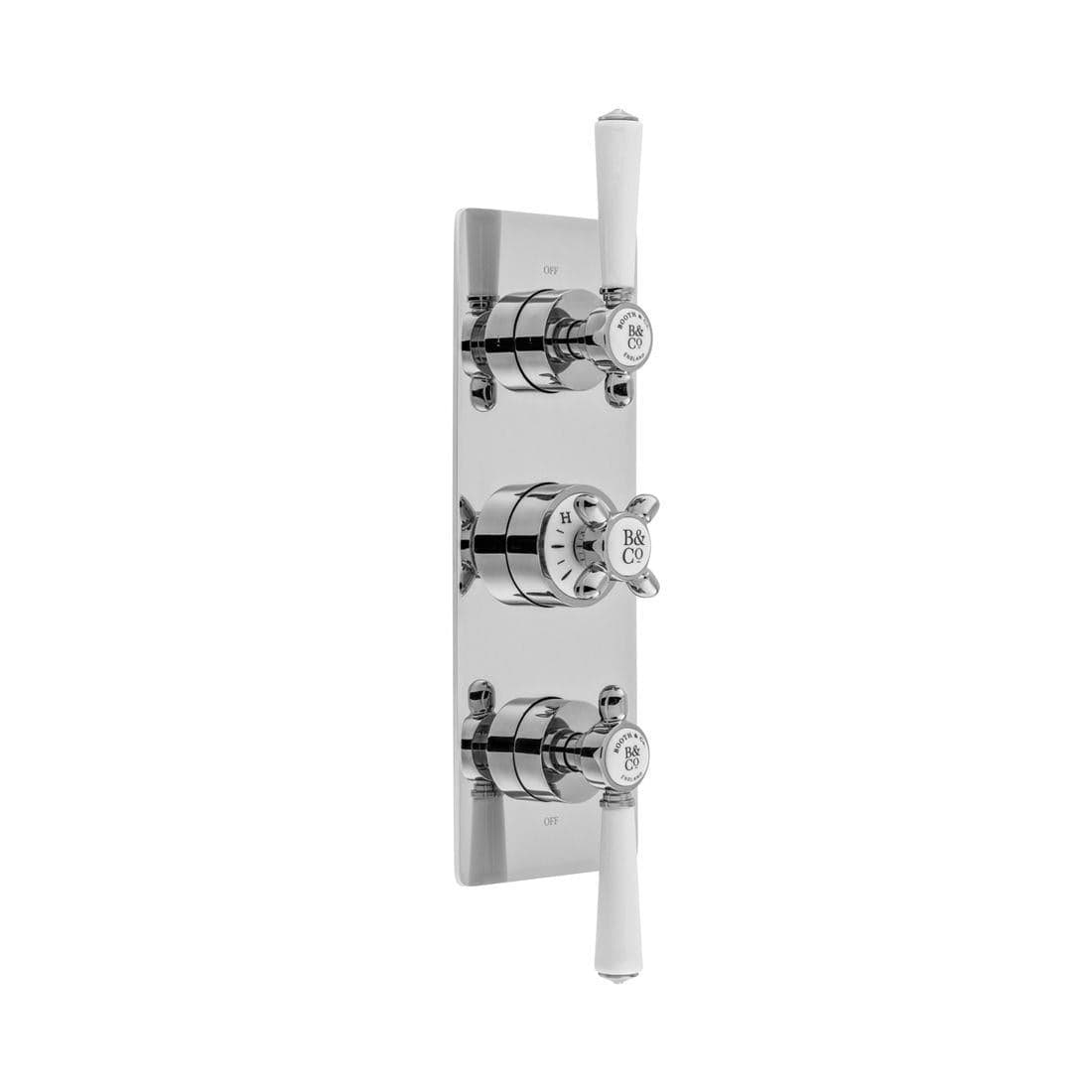 Vado Concealed Shower Valve Booth & Co. Axbridge 2 Outlet, 3 Handle Concealed Thermostatic Shower Valve