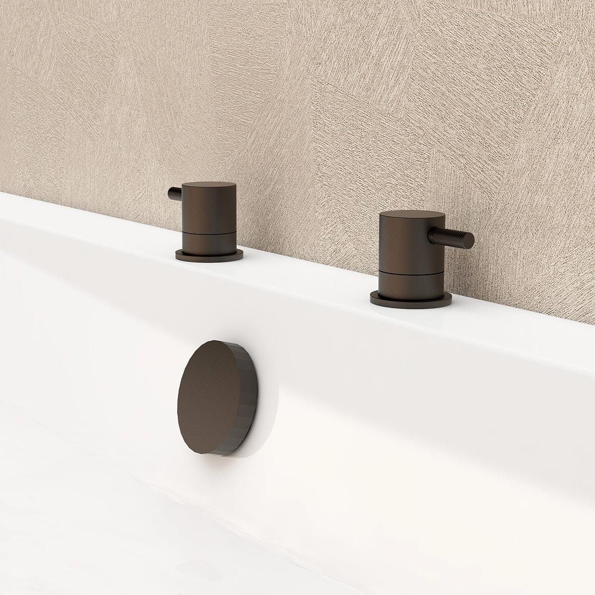 Imex Bath Mixer Imex Ravine Deck Mounted Cold/Hot Shut Off Valves