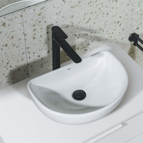 Roca Countertop Basin Gloss White Roca Optica Arc Shaped Countertop Basin
