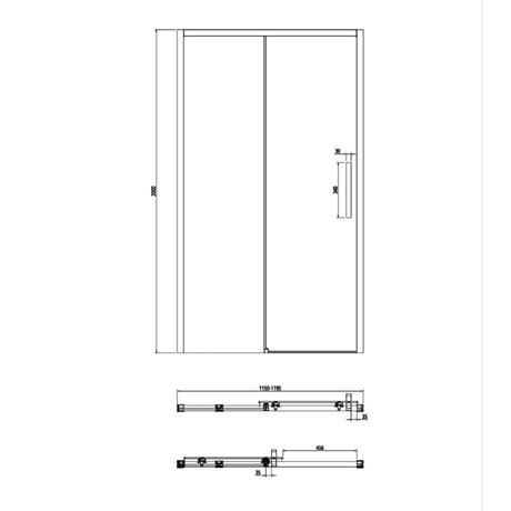 Crosswater Sliding Shower Door Crosswater Asura 8mm Sliding Shower Door