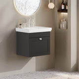 Aquarius Leighton 500mm Wall Mounted One Drawer Vanity Unit with Basin