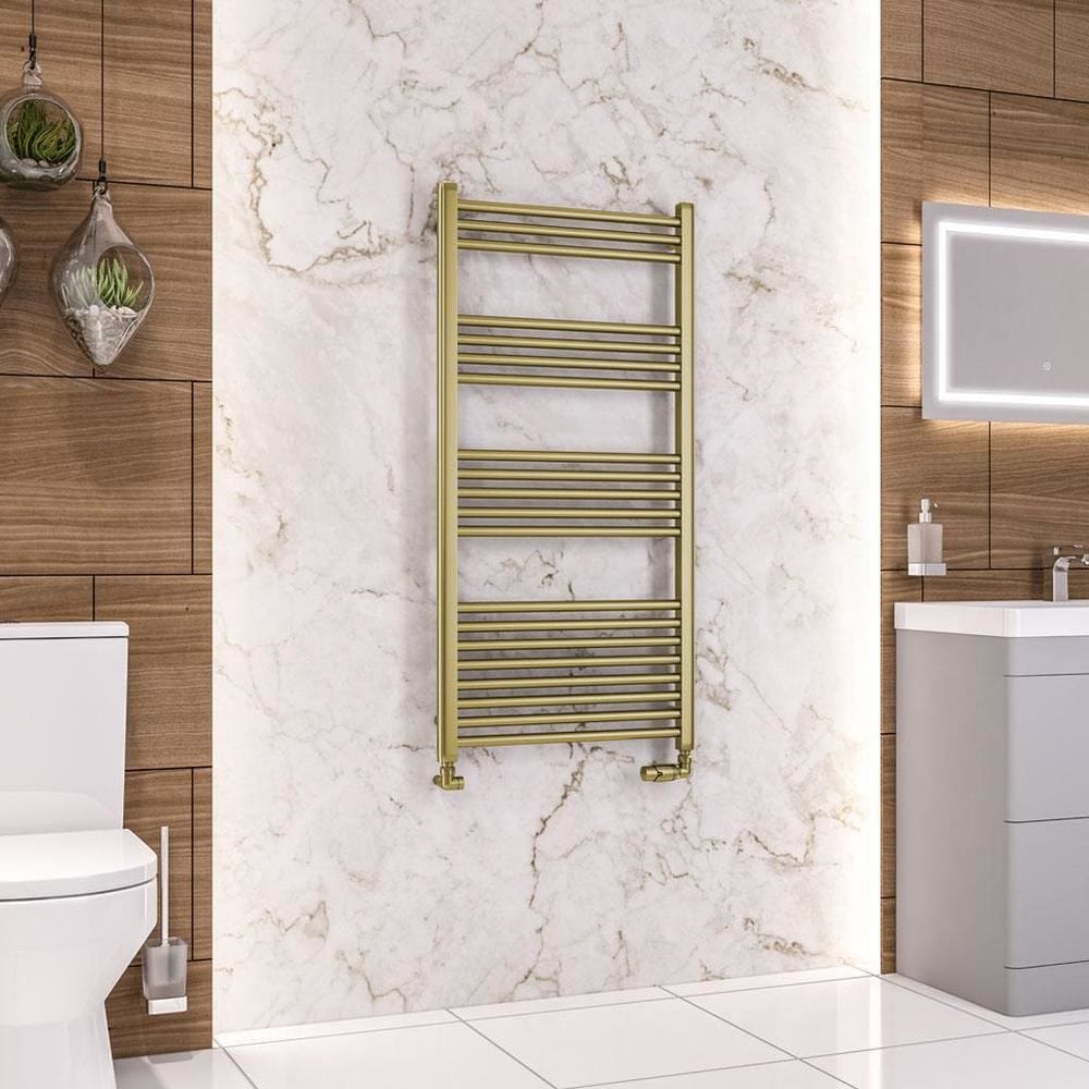 Eastbrook Wendover Straight Heated Towel Rail in Brushed Brass