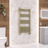 Eastbrook Wendover Straight Heated Towel Rail in Brushed Brass