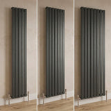 Aquarius Bathrooms Panel Radiator 1800 x 490mm / Anthracite Aquarius Flat Single Vertical Radiator