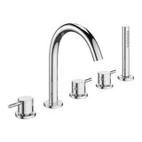 Crosswater MPRO 5 Hole Bath and Shower Mixer with Shower Set in Chrome