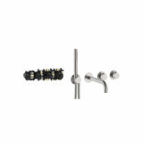 Roca Concealed Shower Set Stainless Steel Effect Roca T-Multi Thermostatic Concealed Shower Valve with Pencil Handset, Holder, Hose and Bath Spout