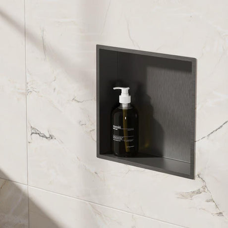 Crosswater Shower Niche Slate Crosswater Square Shower Niche - 305 x 305 x 80mm for Stud Walls